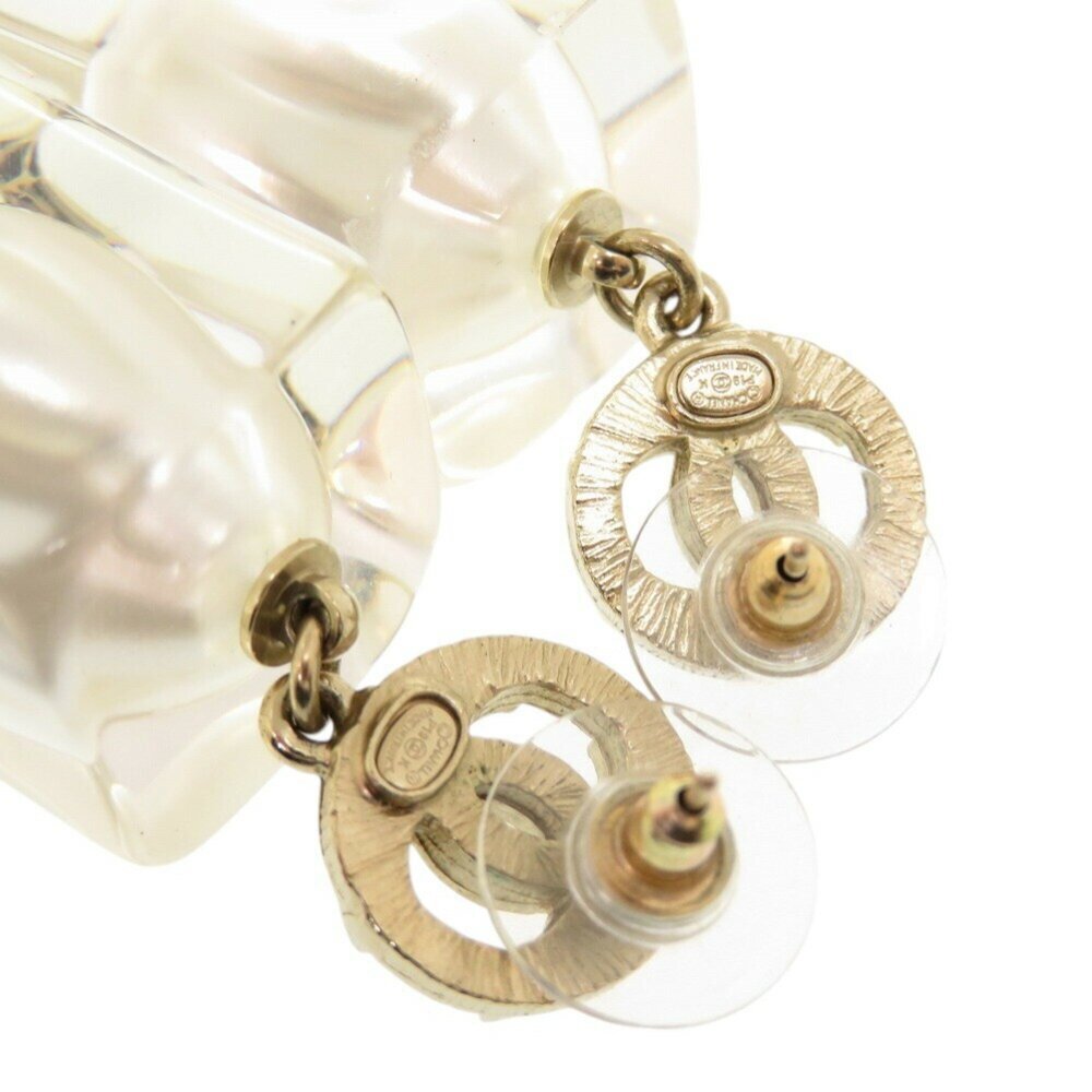 CHANEL White Pearl Logo Earrings - Picture 6 of 8